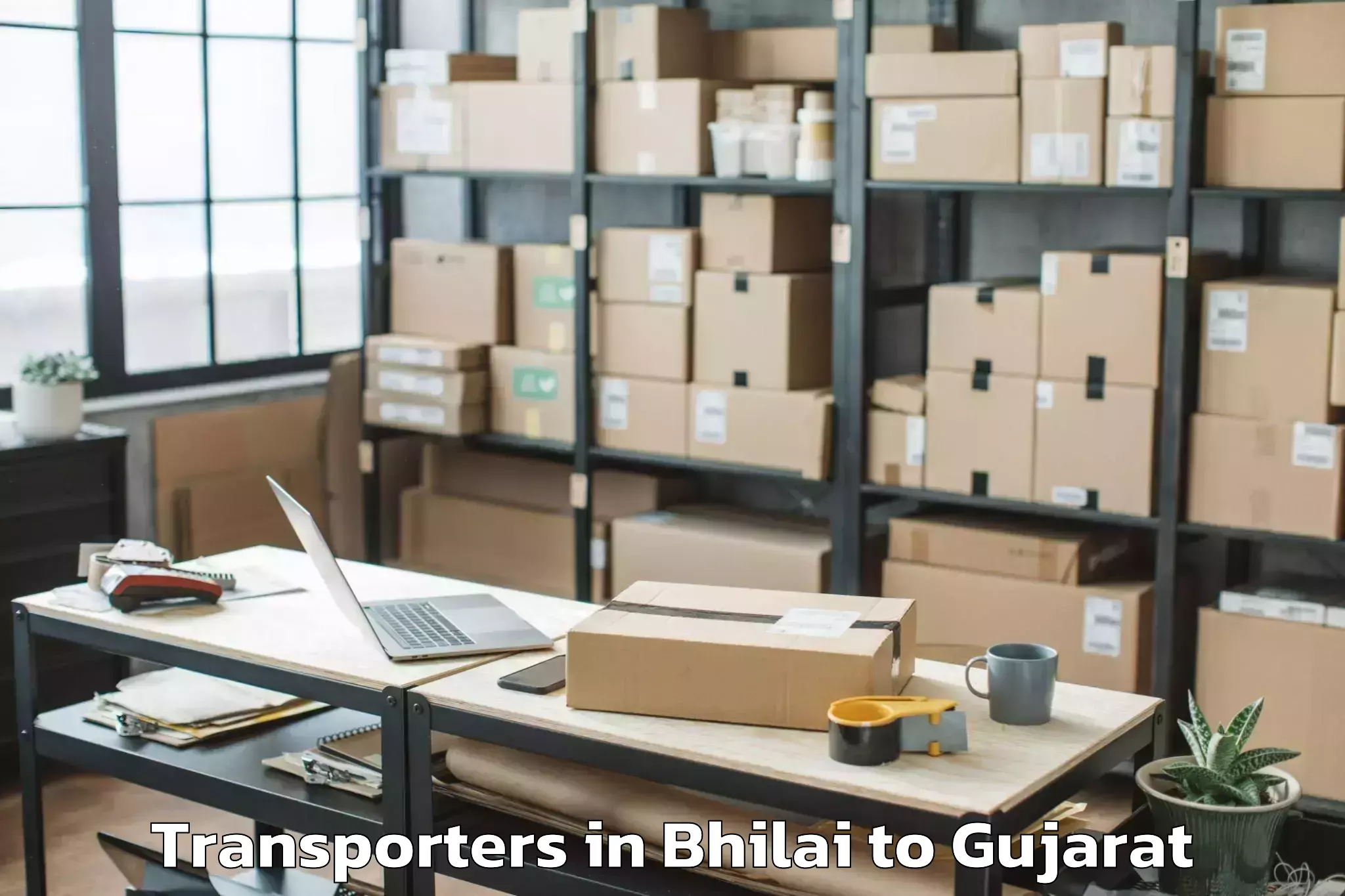 Professional Bhilai to Khambhalia Transporters